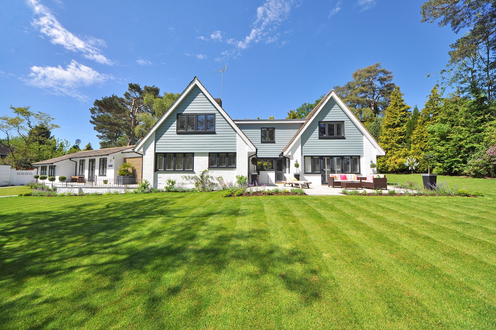 Family home with large lawn